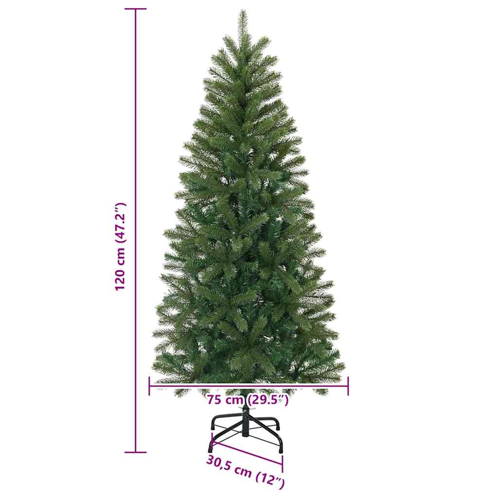 vidaXL Artificial Christmas Tree Green 120 cm PE and PVC