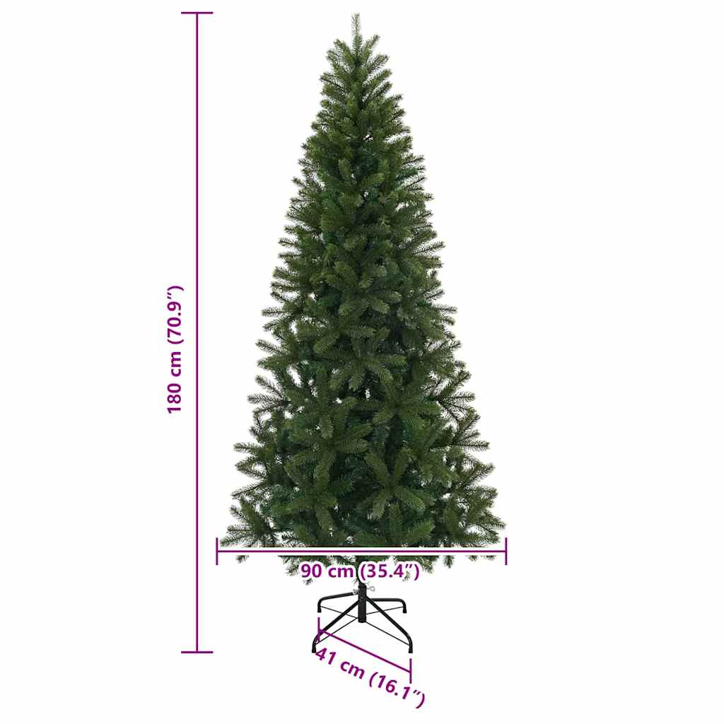 vidaXL Artificial Christmas Tree Green 180 cm PE and PVC - 50972
