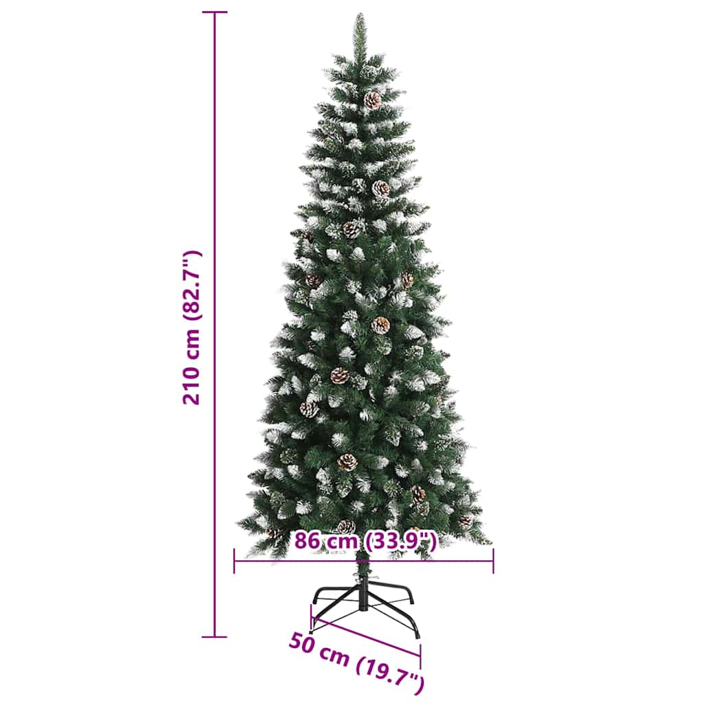 vidaXL Artificial Christmas Tree Green 210 cm - 47174