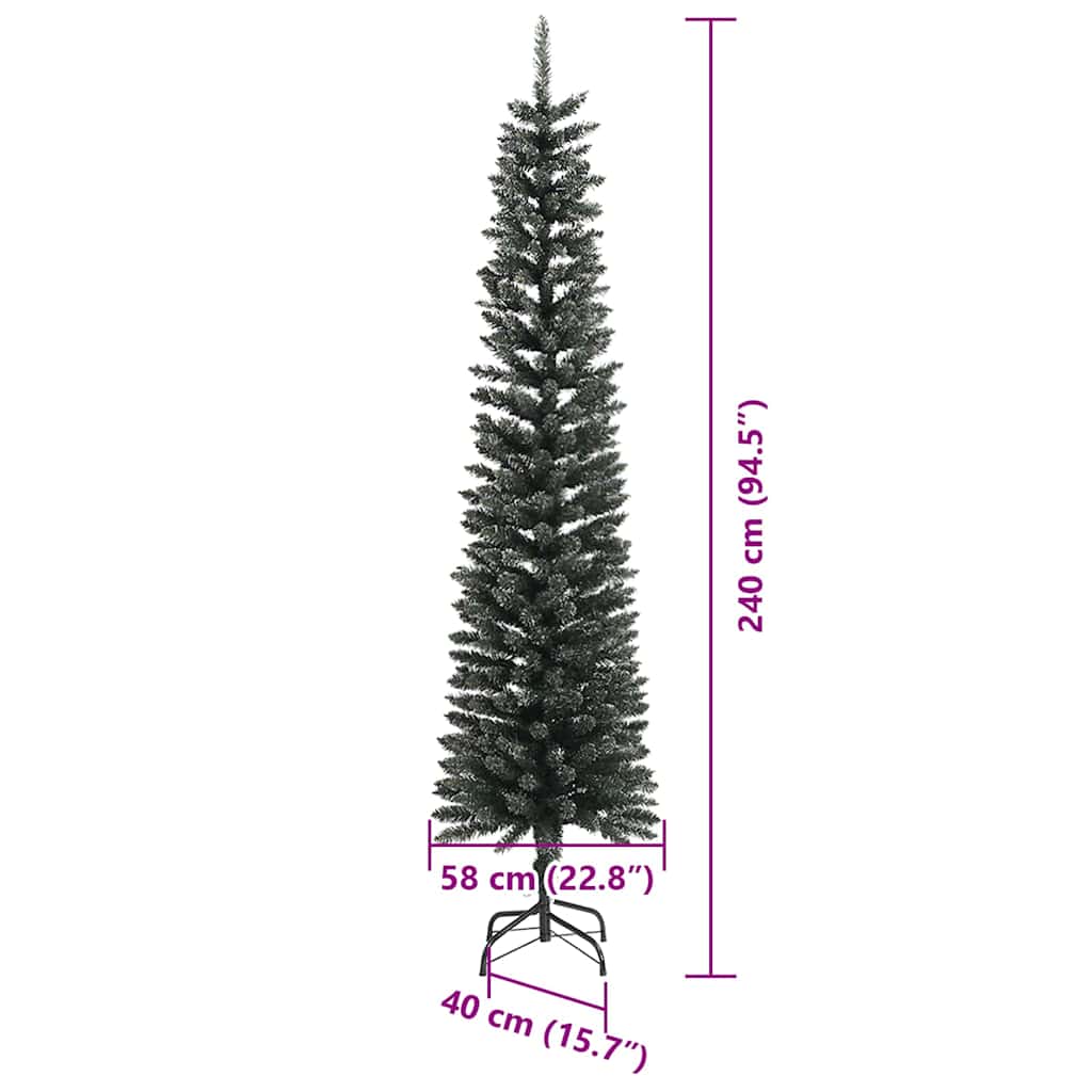 vidaXL Artificial Christmas Tree with 300 LEDs with Stand Green 240 cm - 48220