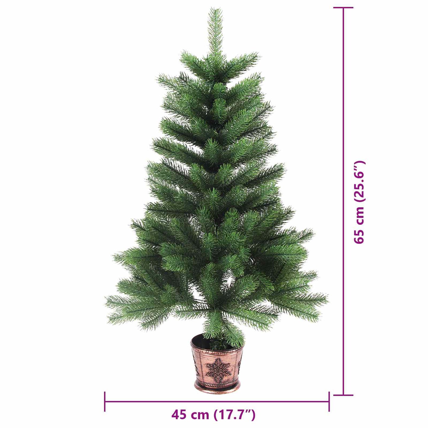 vidaXL Christmas Tree with 150 LEDs with Stand Green 65 cm PE - 49153