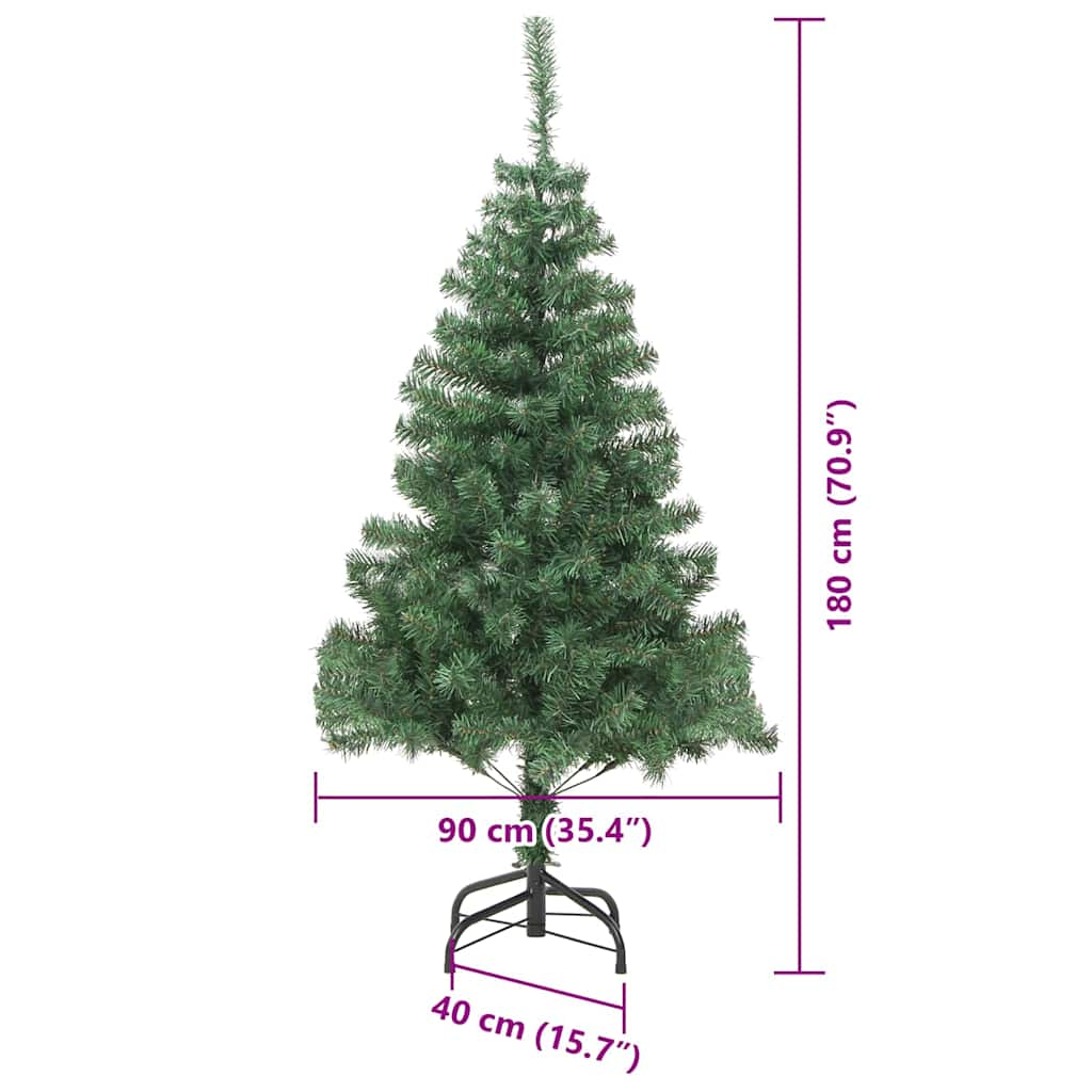 vidaXL Christmas Tree Green 180 cm PVC - 49398