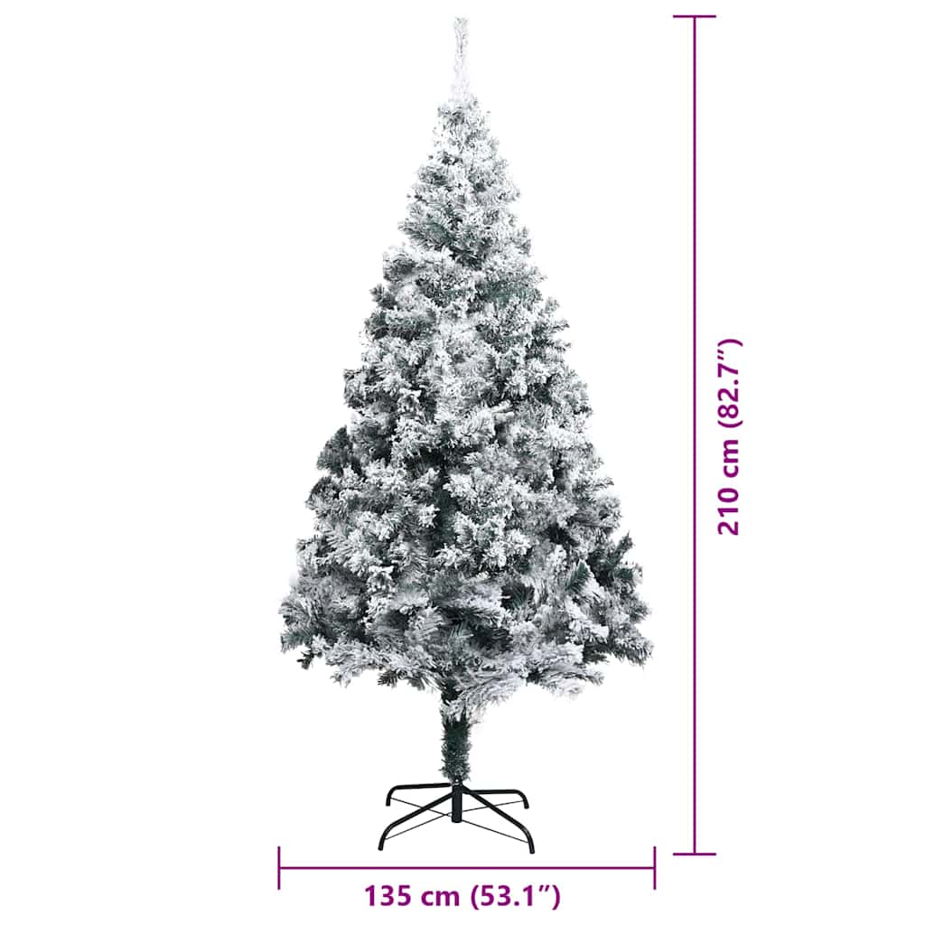 vidaXL Artificial Christmas Tree White 210 cm - 50380