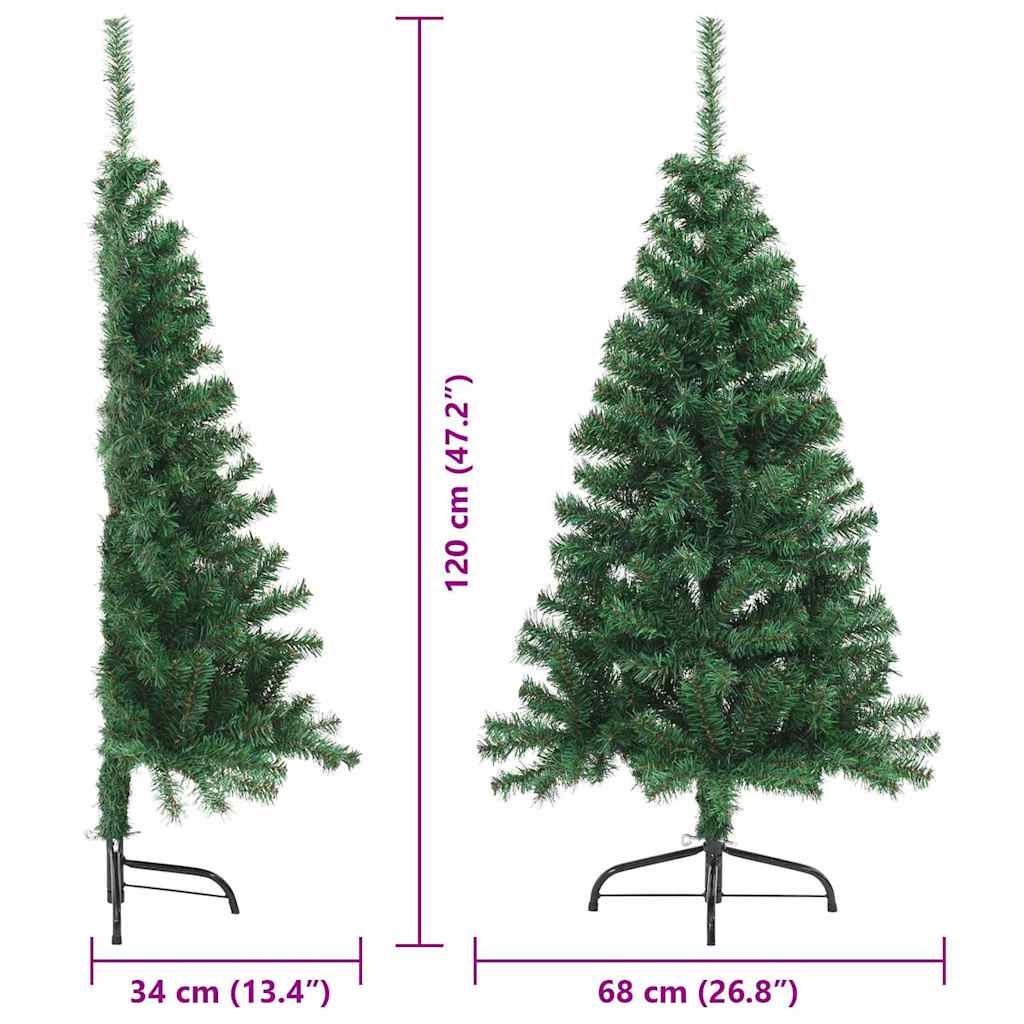 vidaXL Artificial Pre-lit Christmas Tree Green 120 cm PVC - 50437
