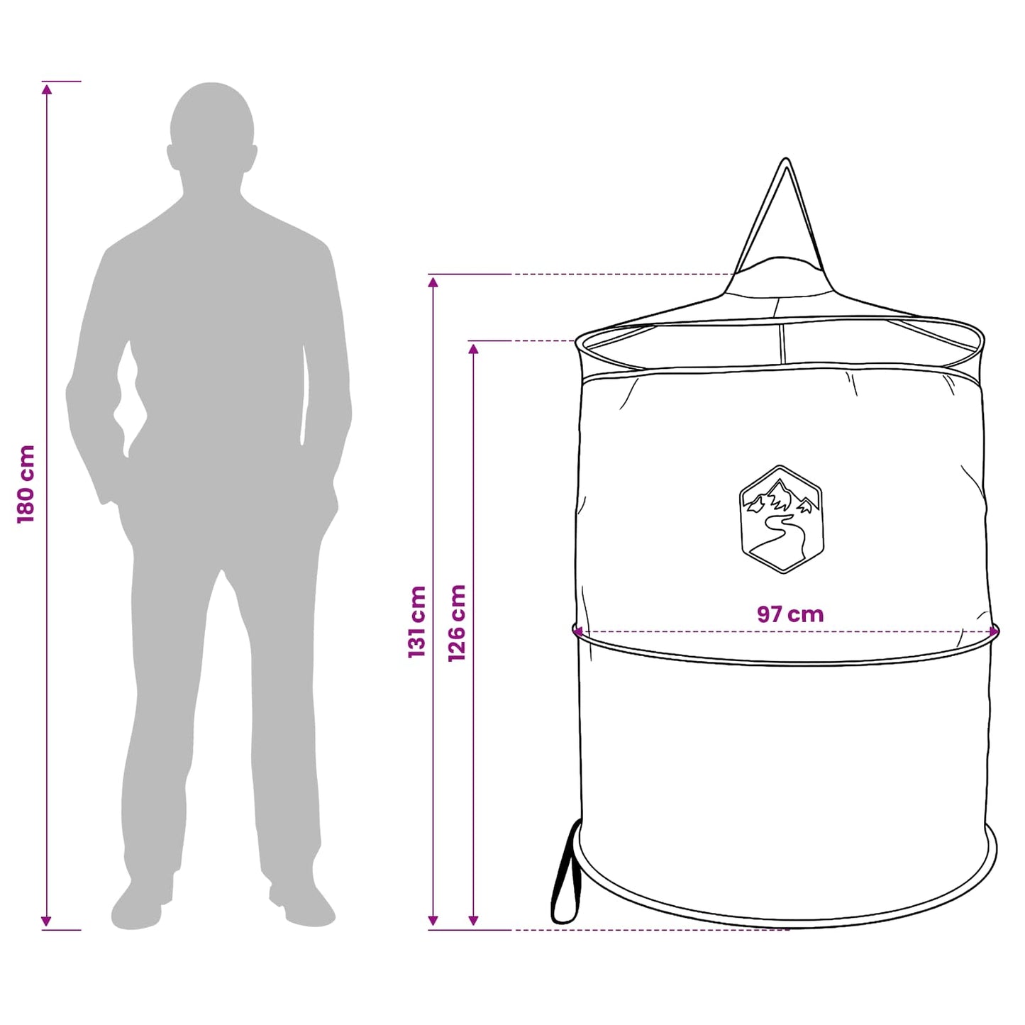 vidaXL Pop-up Toilet Tent with Hanging Rope 97 x 126 cm Green