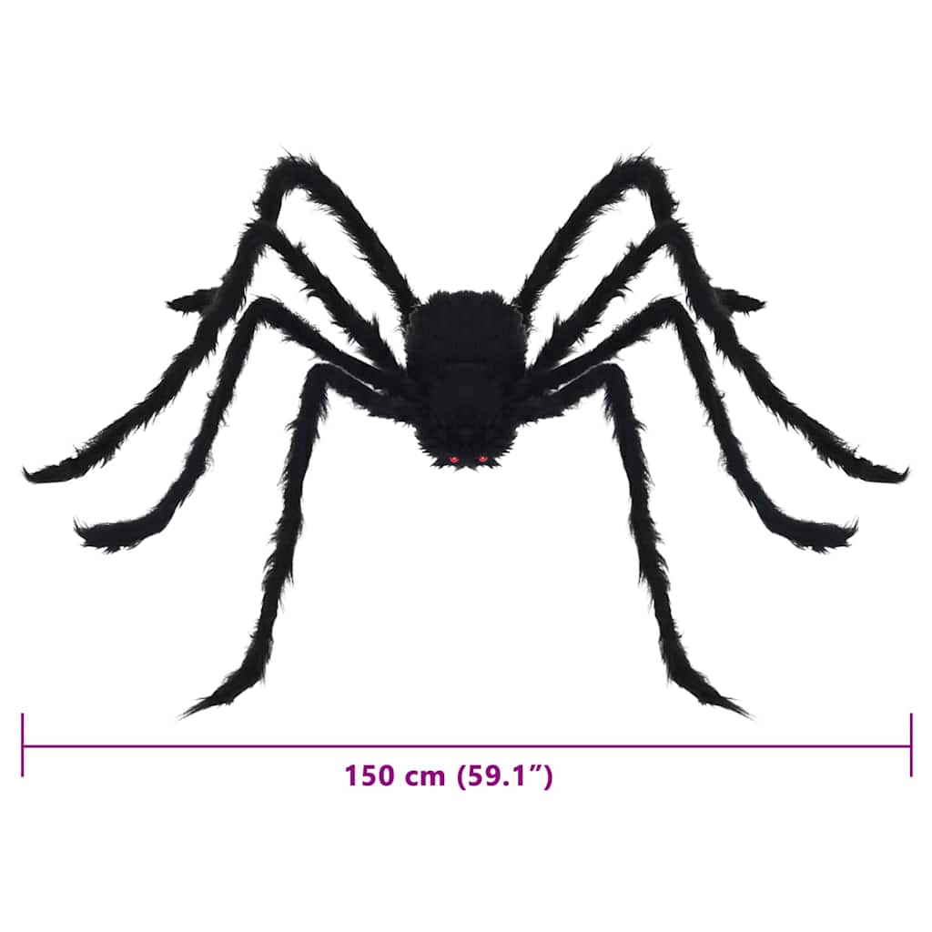 vidaXL Halloween Spider Decoration 3 pcs Black 150 cm