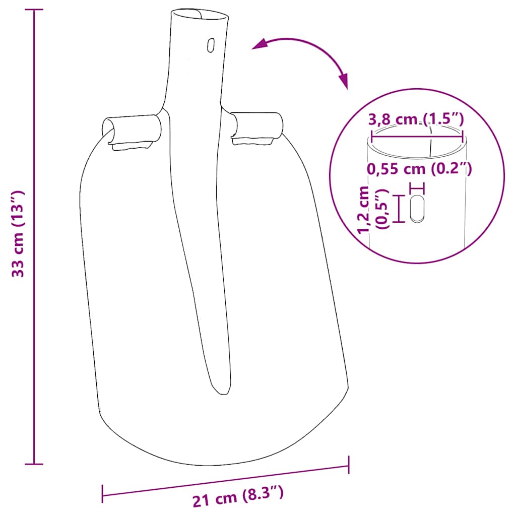 vidaXL Shovel Head 4 pcs Silver 33 x 21 cm Powder-Coated Steel