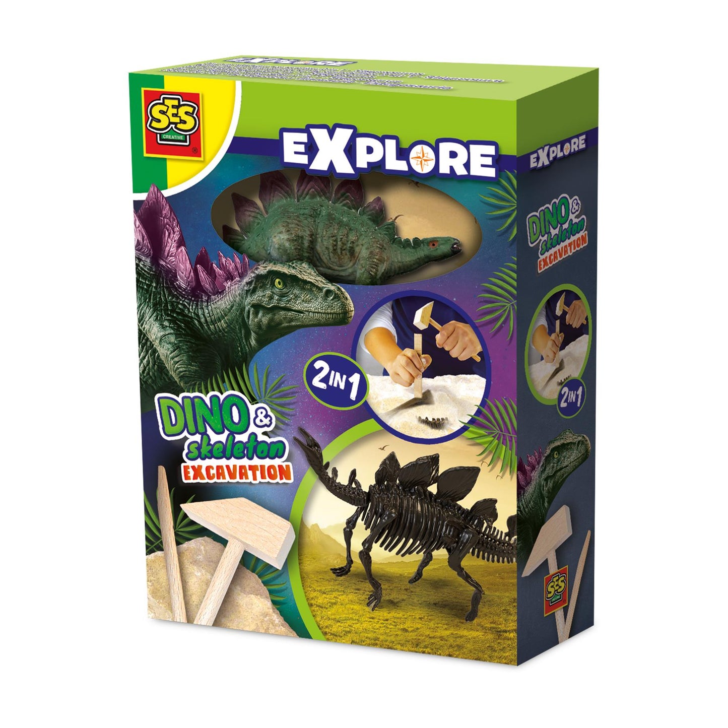 Dino and skeleton excavation 2 in 1 - Stegosaurus