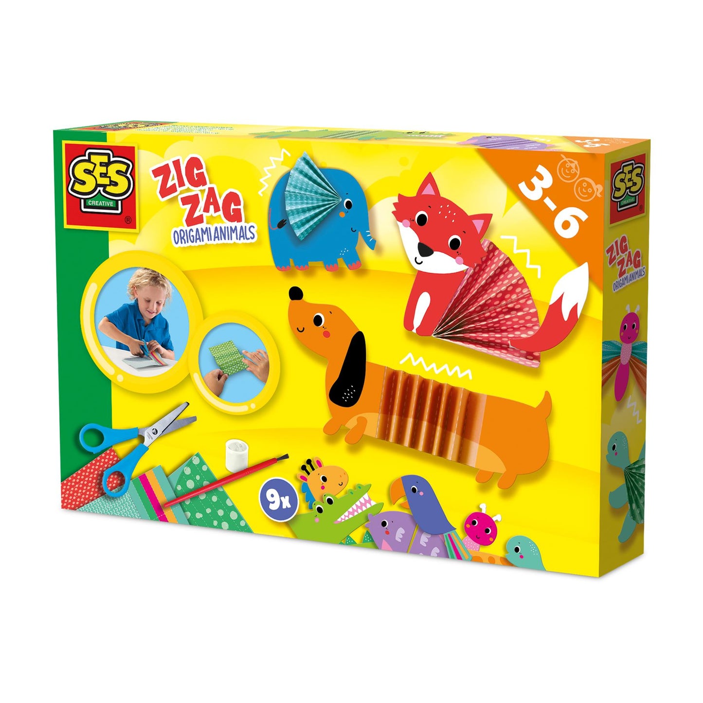 Zig zag origami animals