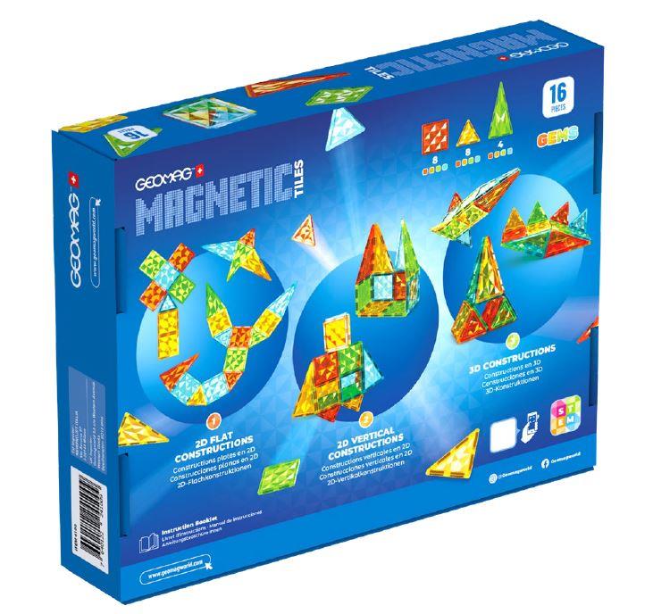 Geomag Magnetic Tiles Gems 16 Pieces
