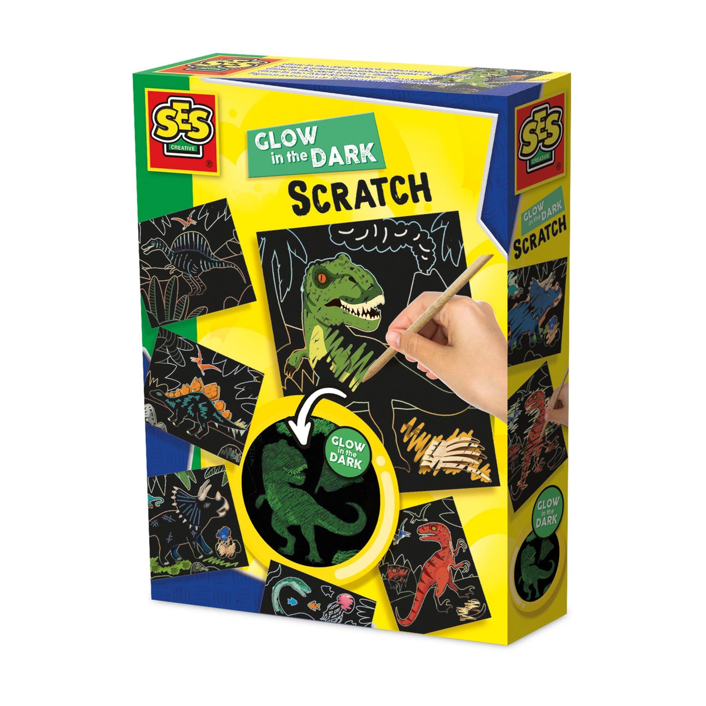 Glow in the dark scratch - Dinosaurs