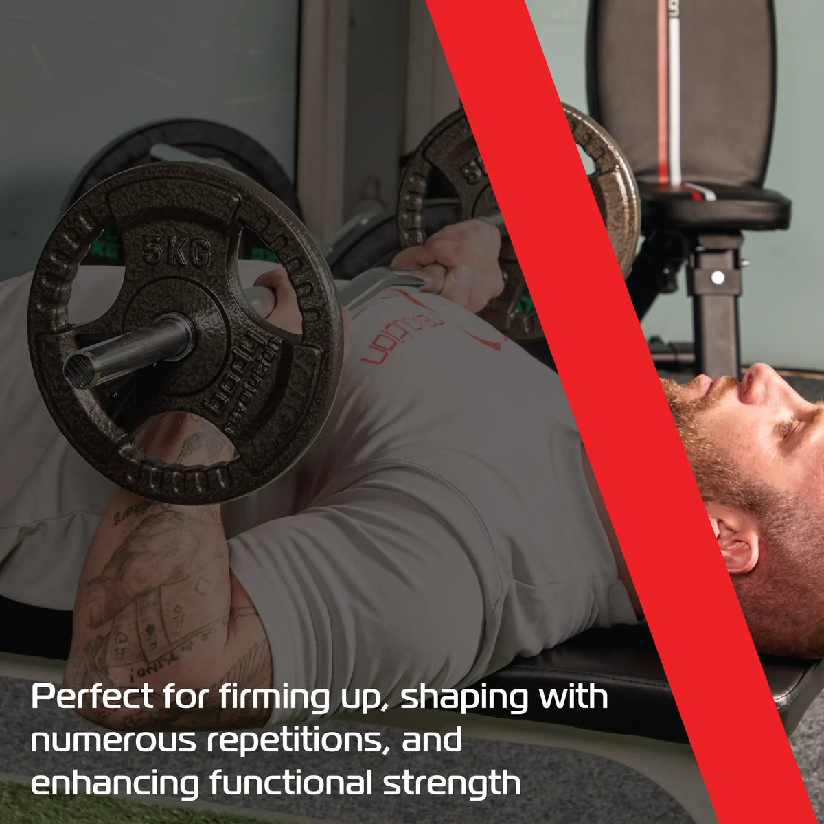 2x 2.5kg Cast Iron Weight Plates - 1" Standard Tri Grip