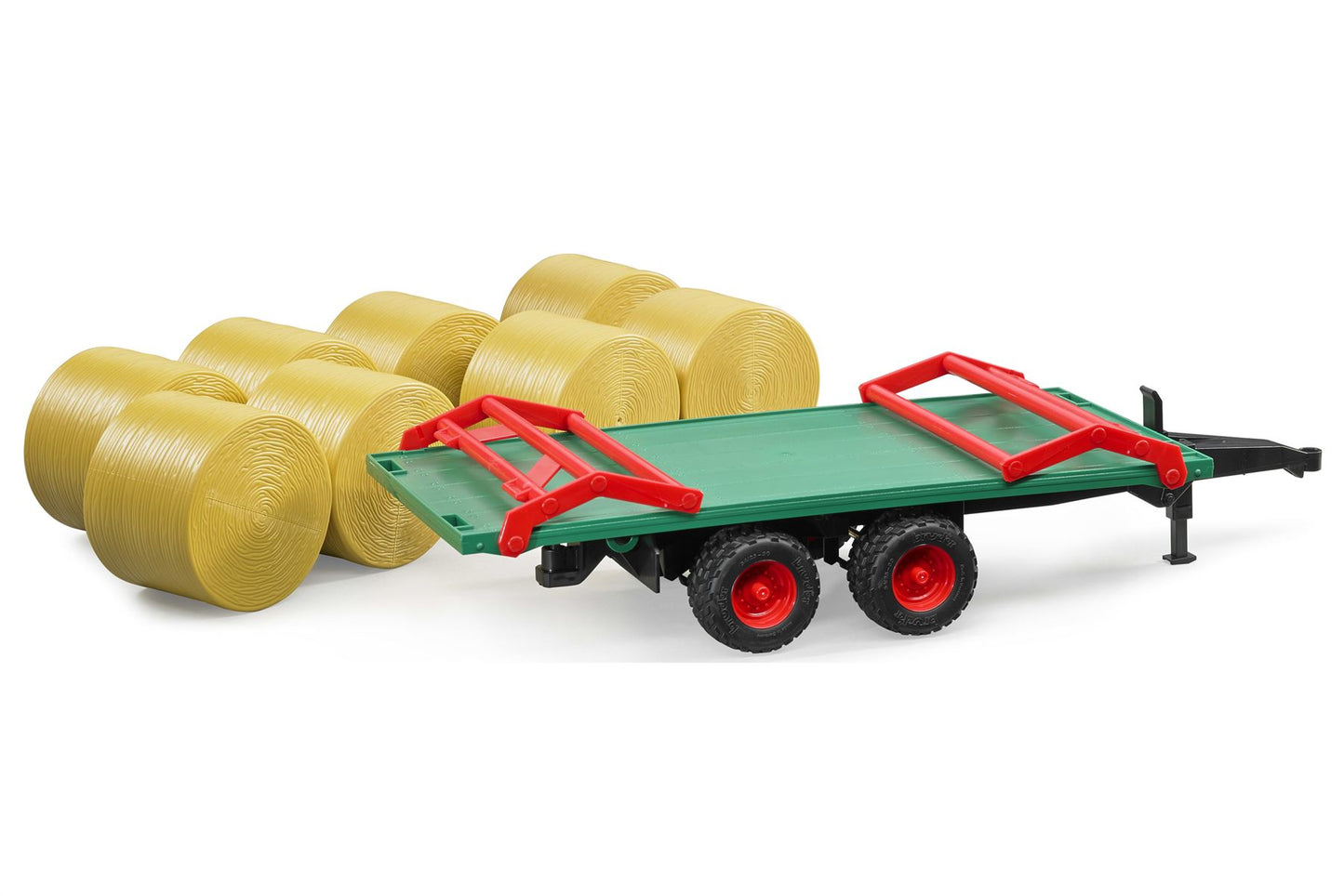 Bale transport trailer with 8 round bales