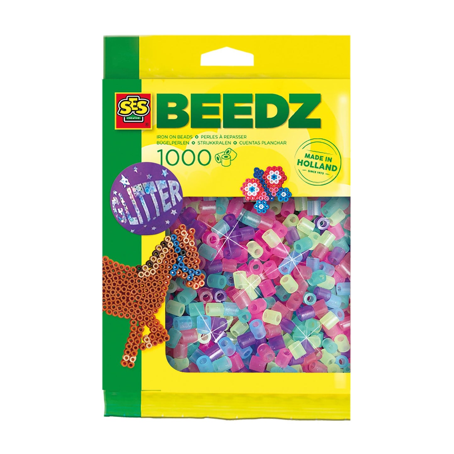Iron on beads 1000 mix glitter