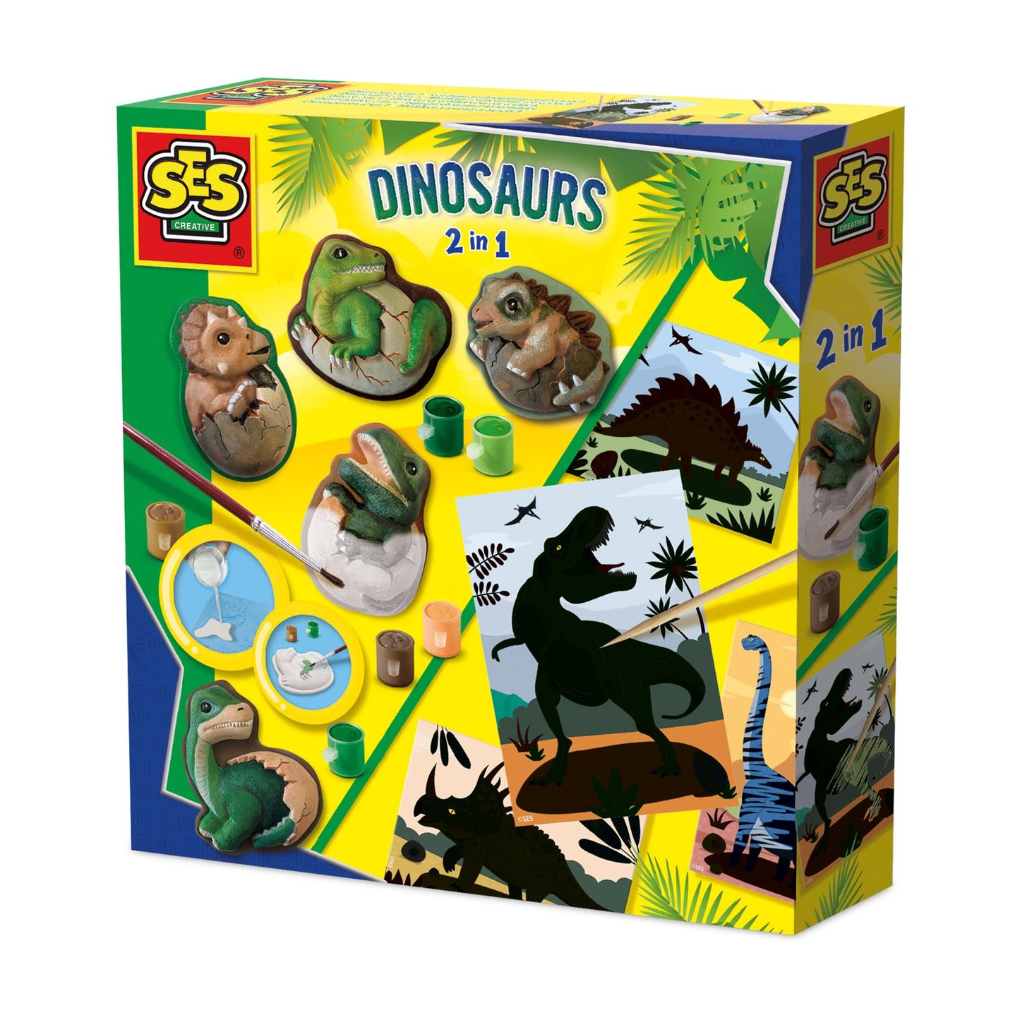 Dinosaurs 2 in 1 - Casting and painting and scratch
