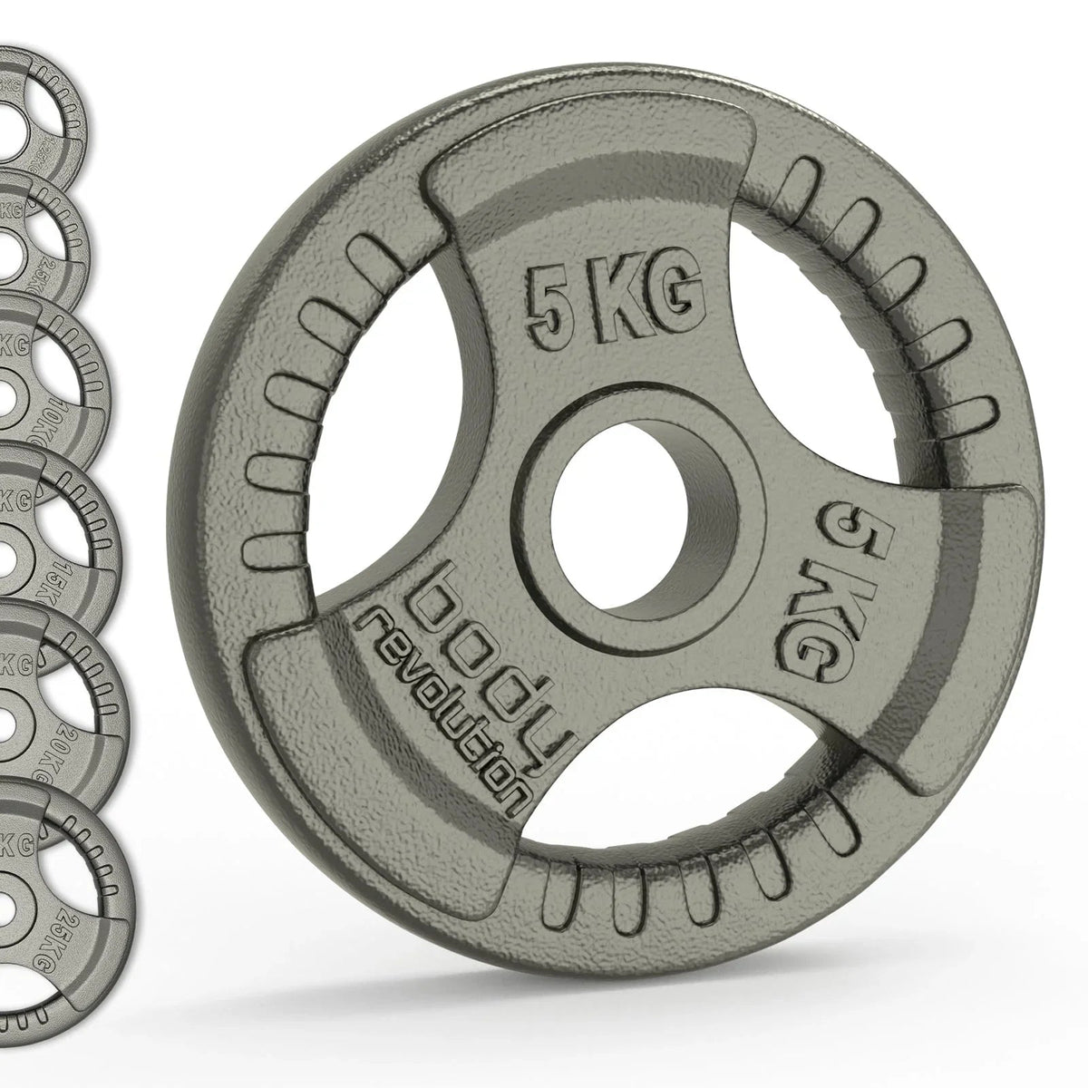 Olympic Tri Grip Cast Iron Weight Plates - Pairs & Sets - 141832