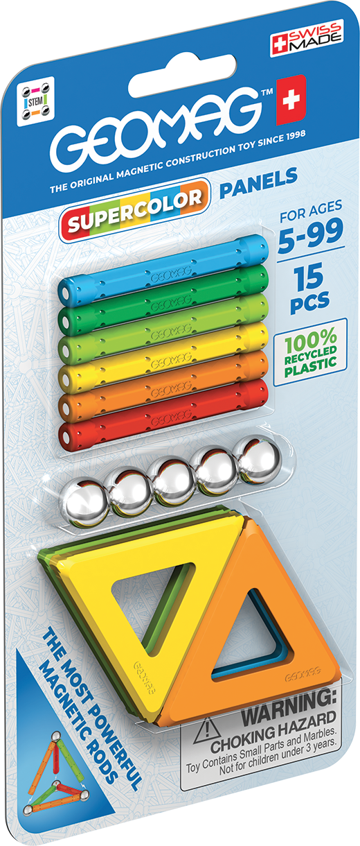 Geomag Magnetic Supercolor - 15 Pieces