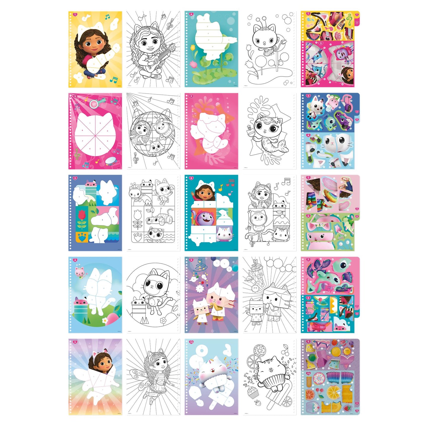 Gabby Dollhouse Sticker By Number book - April