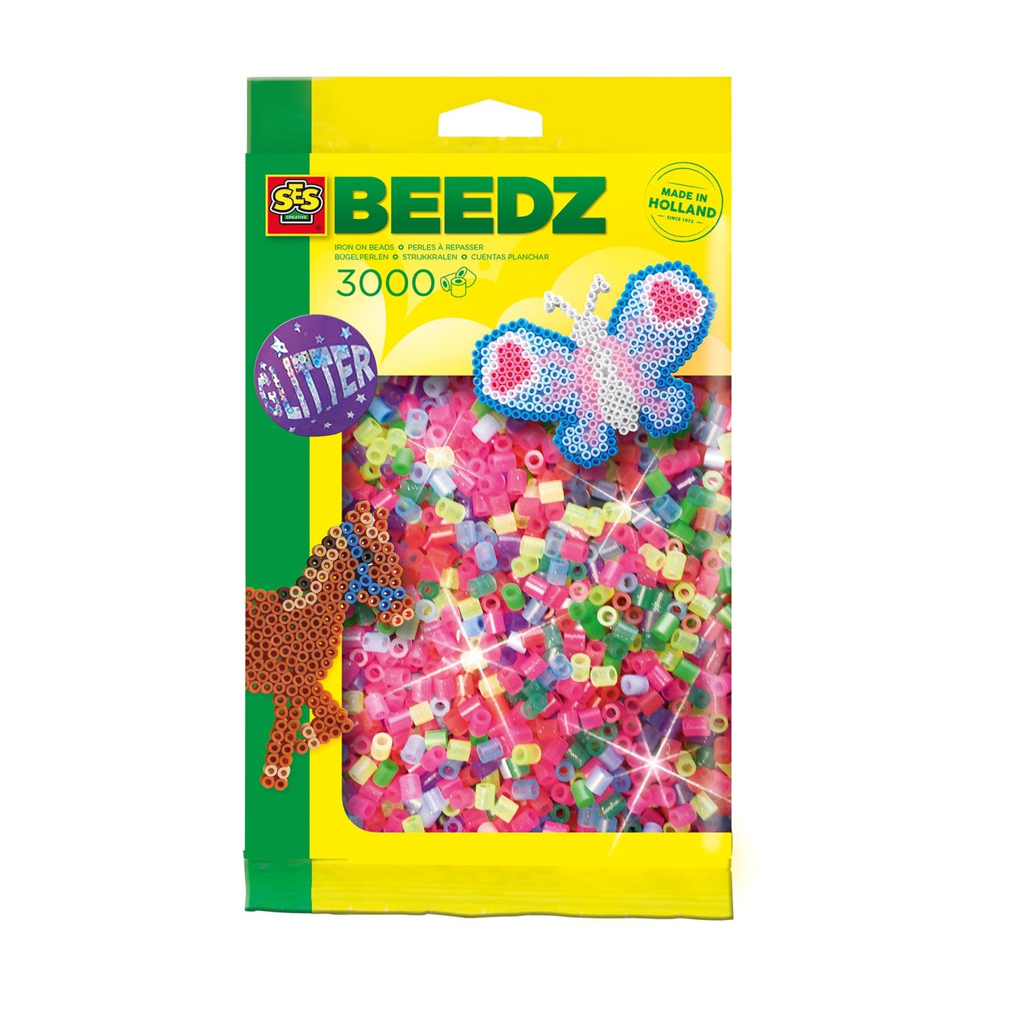 Iron on beads 3000 mix glitter
