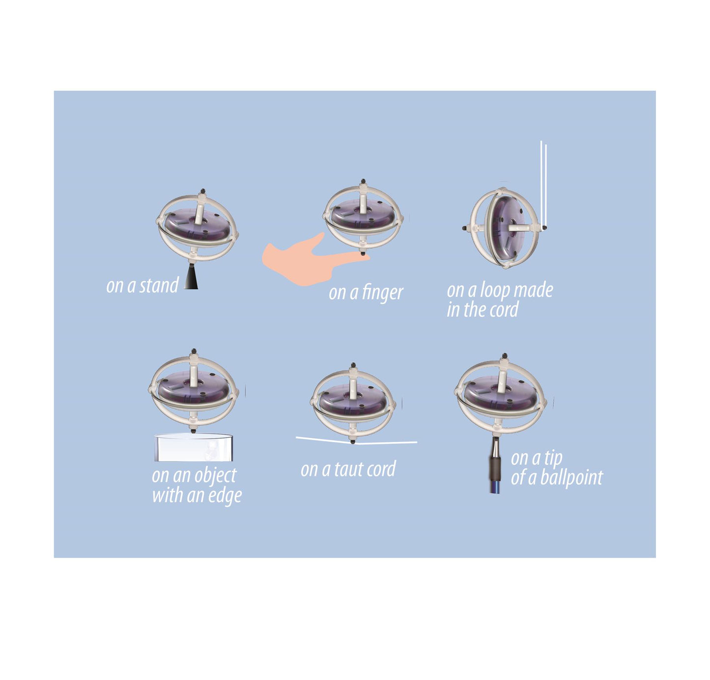 UFO Lighting Gyroscope - Blue