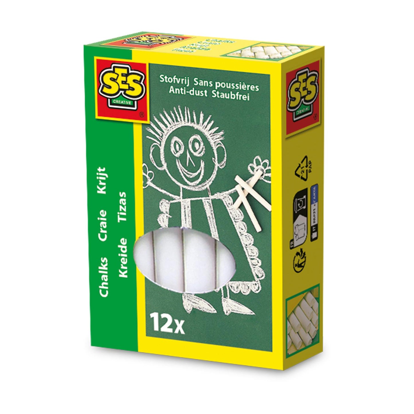 Chalks white 12 pieces