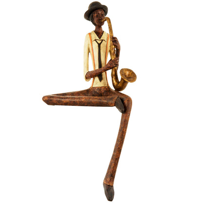Sitting Jazz Band Saxophonist - BROWN