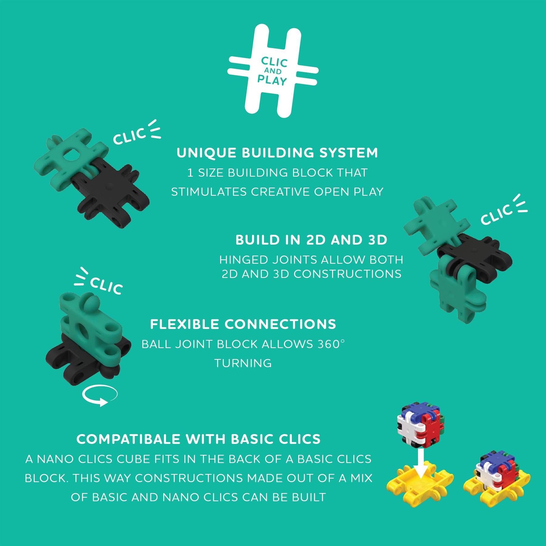 Nano Clics - Creative Builders - 125 Pieces