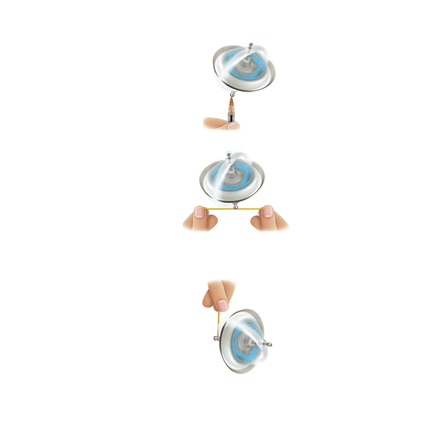 UFO Lighting Gyroscope - Blue