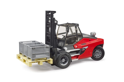 Linde HT160D Forklift with pallet and 3 pallet cages