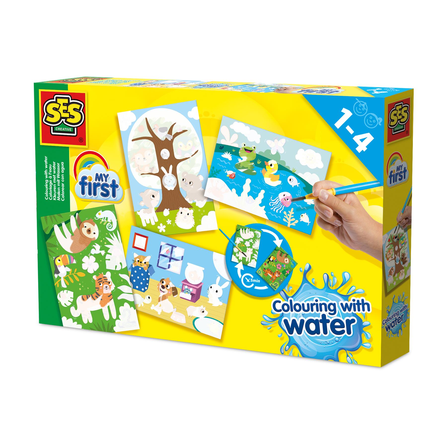 Colouring with water - Hidden animals