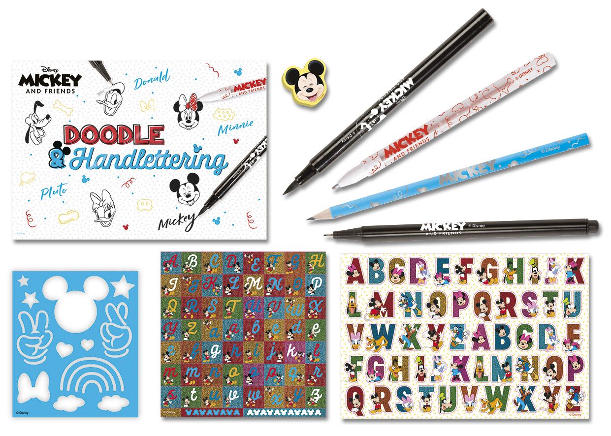 MICKEY AND FRIENDS DOODLE & HAND LETTERING SET