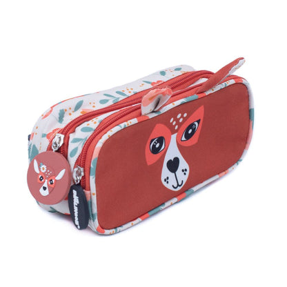 2-ZIP ANIMAL FACE PENCIL CASE MELIMELOS THE DEER