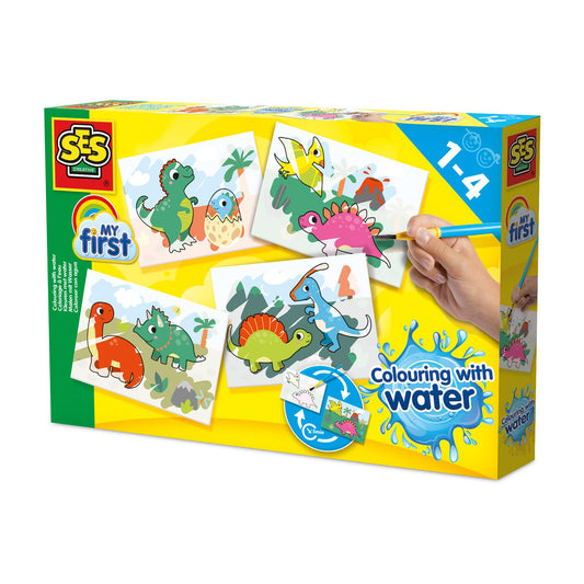 Colouring with water - Dinos