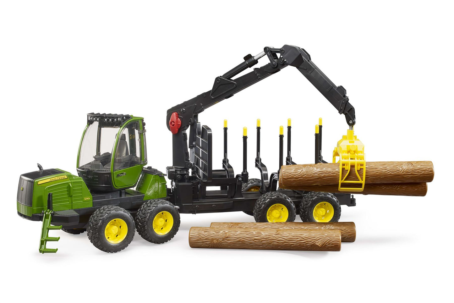 John Deere 1210E Forwarder with grab and 4 trunks