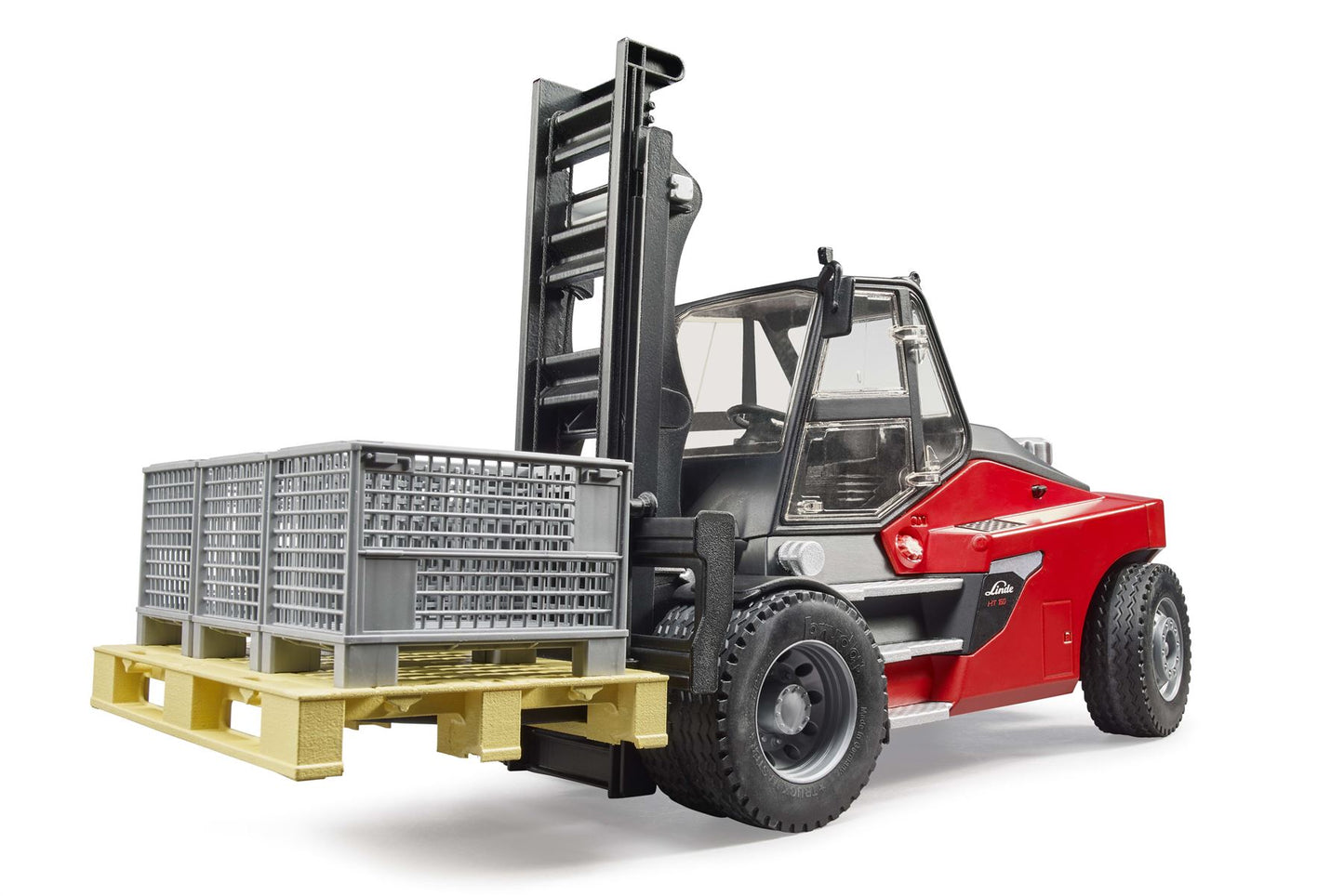 Linde HT160D Forklift with pallet and 3 pallet cages