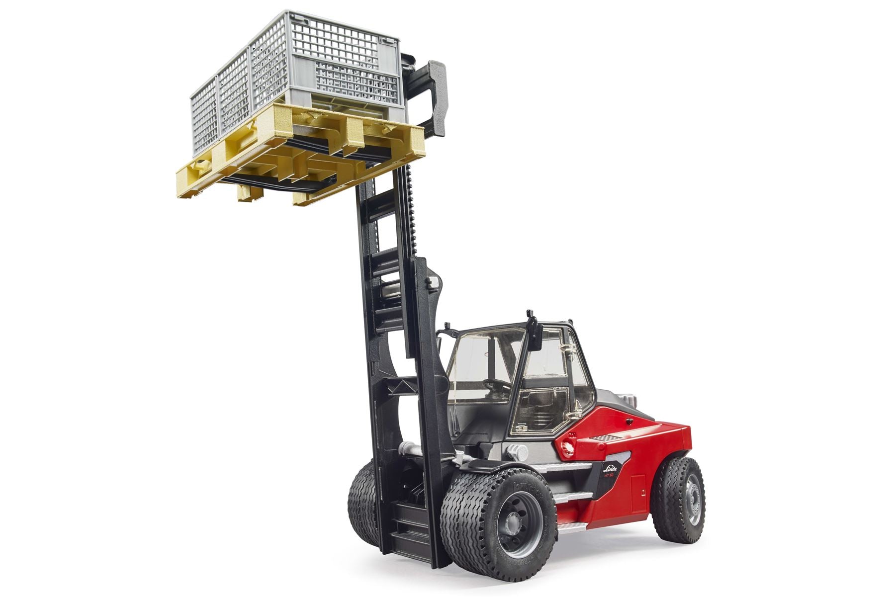 Linde HT160D Forklift with pallet and 3 pallet cages