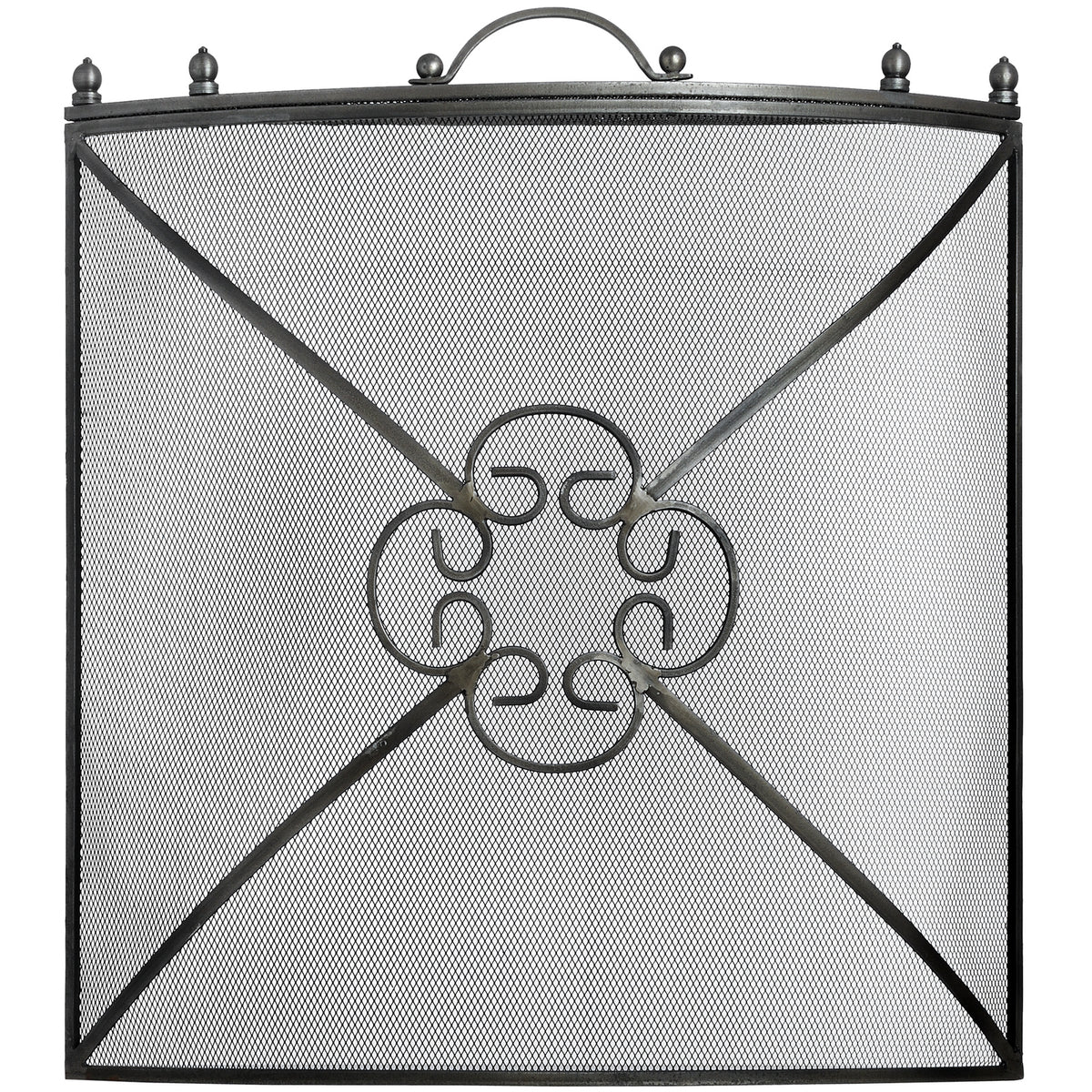 Mesh Fireguard in Antique Pewter Effect Finish - SILVER
