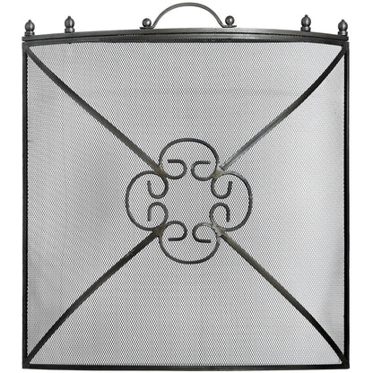 Mesh Fireguard in Antique Pewter Effect Finish - SILVER