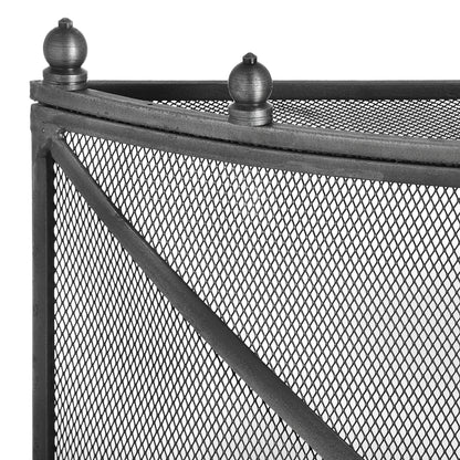 Mesh Fireguard in Antique Pewter Effect Finish - SILVER