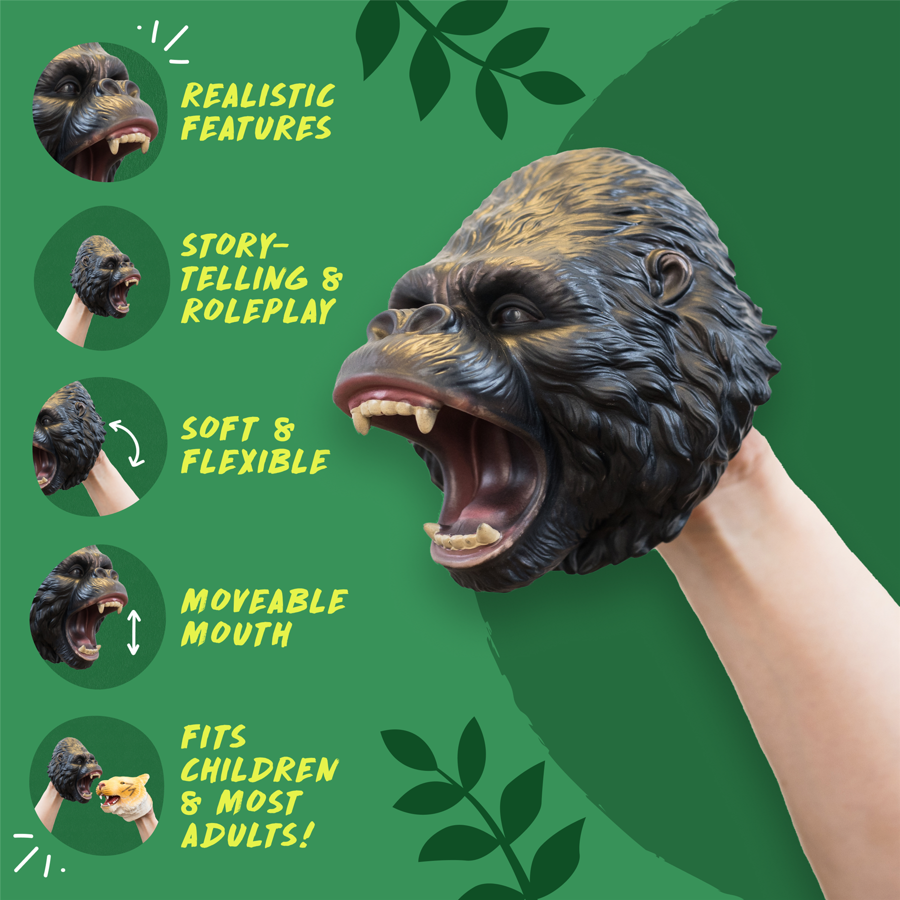 Wild Thingz Hand Puppet - Gorilla