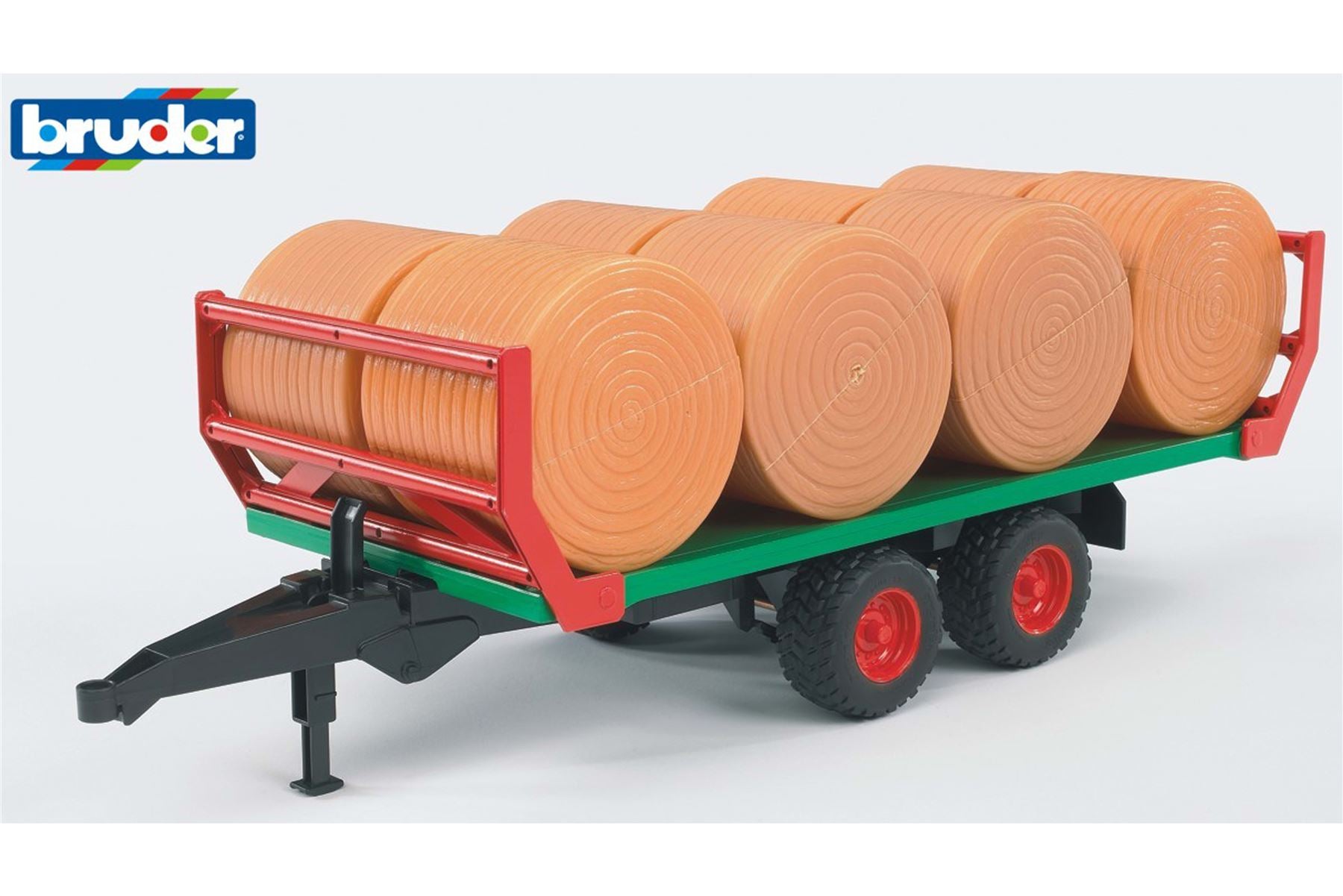 Bale transport trailer with 8 round bales