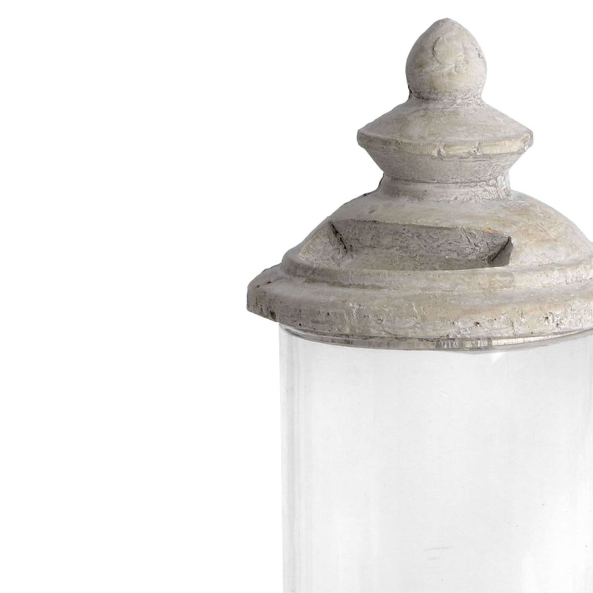 Glass Candle Holder - WHITE