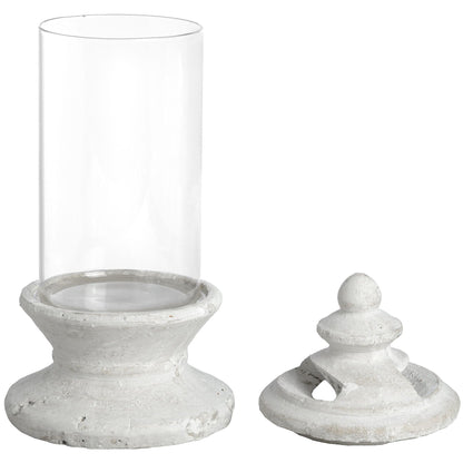 Glass Candle Holder - WHITE