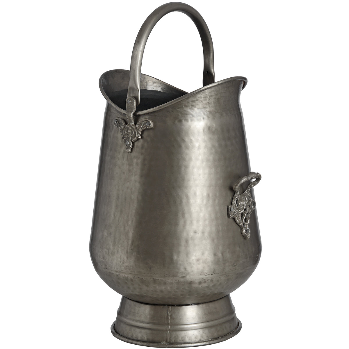 Antique Pewter Coal Bucket - GUN METAL