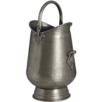 Antique Pewter Coal Bucket - GUN METAL