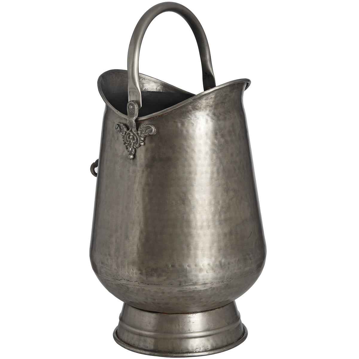 Antique Pewter Coal Bucket - GUN METAL
