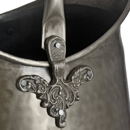 Antique Pewter Coal Bucket - GUN METAL