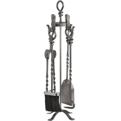 Hand Turned Loop Top Companion Set - SILVER