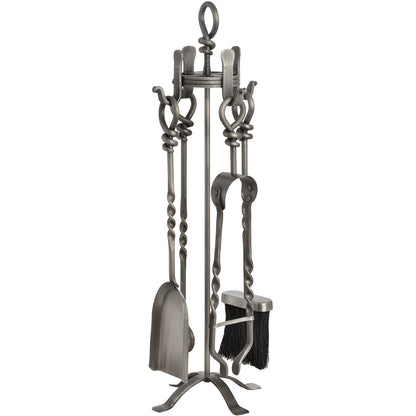 Hand Turned Loop Top Companion Set - SILVER