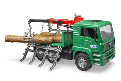 MAN TGA Timber truck with loading crane and 3 trunks